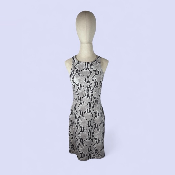 Express Dresses & Skirts - New Snake Print Mini Dress Express Black and Gray